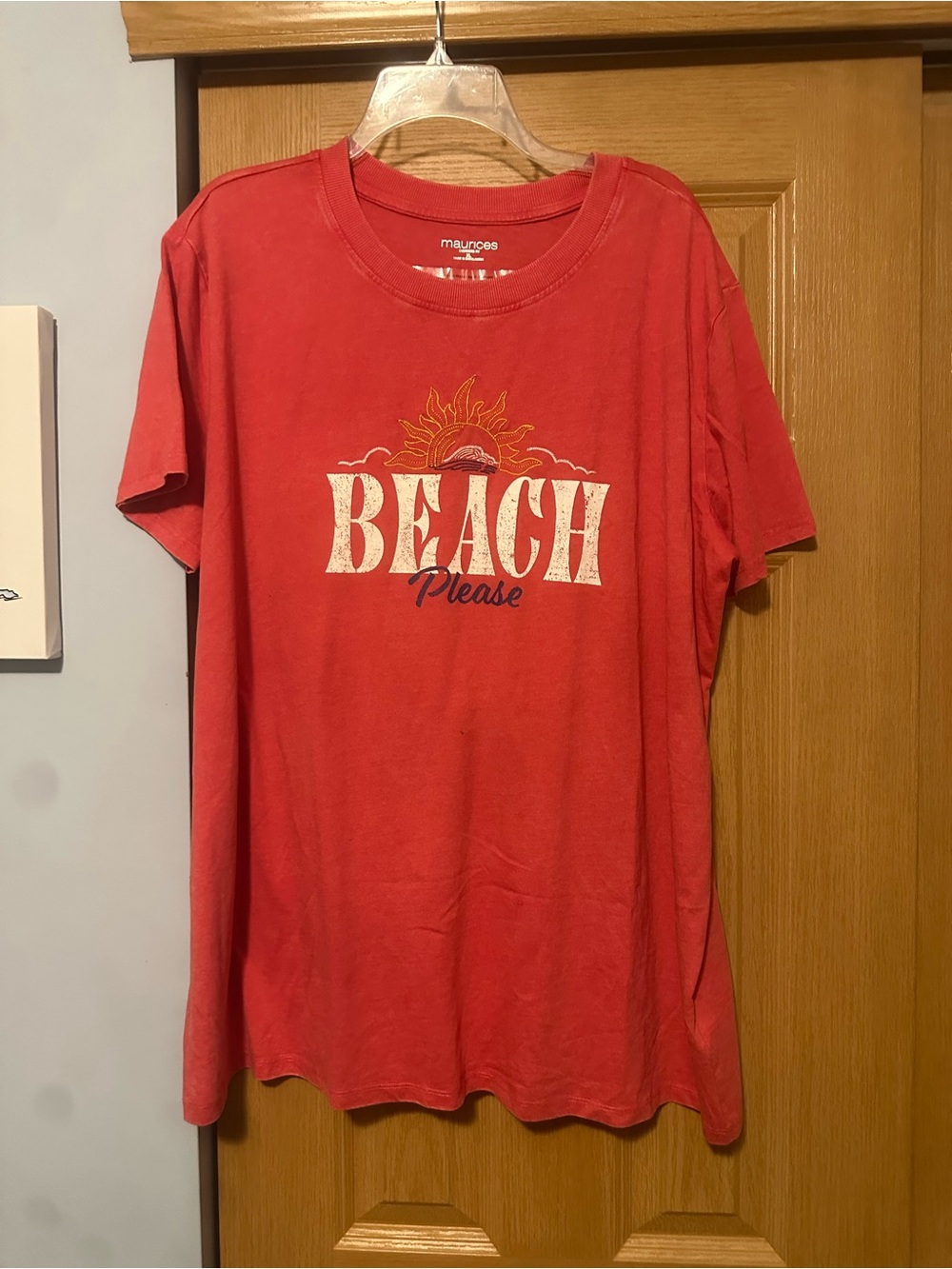 Maurices Coral-pinkBeach Please' Graphic Short Sleeve Tee
